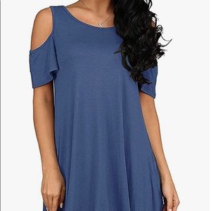 NWT women’s cold shoulder swing dress with pockets